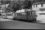 Triebwagen Be 2/3 29 und Be 2/2 74 sowie Anhängewagen B3 112 der Société des tramways lausannois (TL) in Lausanne