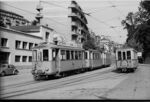 Kompostion der Société des tramways lausannois (TL) mit Triebwagen Be 2/3 29 sowie den Anhängewagen B3 111 und B3 112 in Lausanne