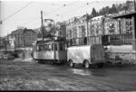 SGEG DH A SWN120 TN-004: Triebwagen Be 2/2 33 der Compagnie des Tramways de Neuchâtel (TN) mit Postanhänger in Neuchâtel