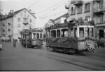 Geschmückte Triebwagen Be 2/2 24 und Be 2/2 25 der Verkehrsbetriebe der Stadt Luzern (VBL)