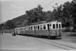 Zug der Vereinigten Bern-Worb-Bahnen (VBW) mit Triebwagen Be 4/4 40 und Steuerwagen BFt 83 - 84 in Muri bei Bern
