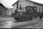 Werklok 2 (SLM 686/1891) des Gaswerks der Stadt St. Gallen mit Werkwagen in Goldach