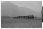Extrazug der Rhätischen Bahn (RhB) mit Dampflokomotive G 4/5 108, Personenwagen B2 2060 und A2 1102 sowie Gepäckwagen D2 4052 zwischen Igis und Malans