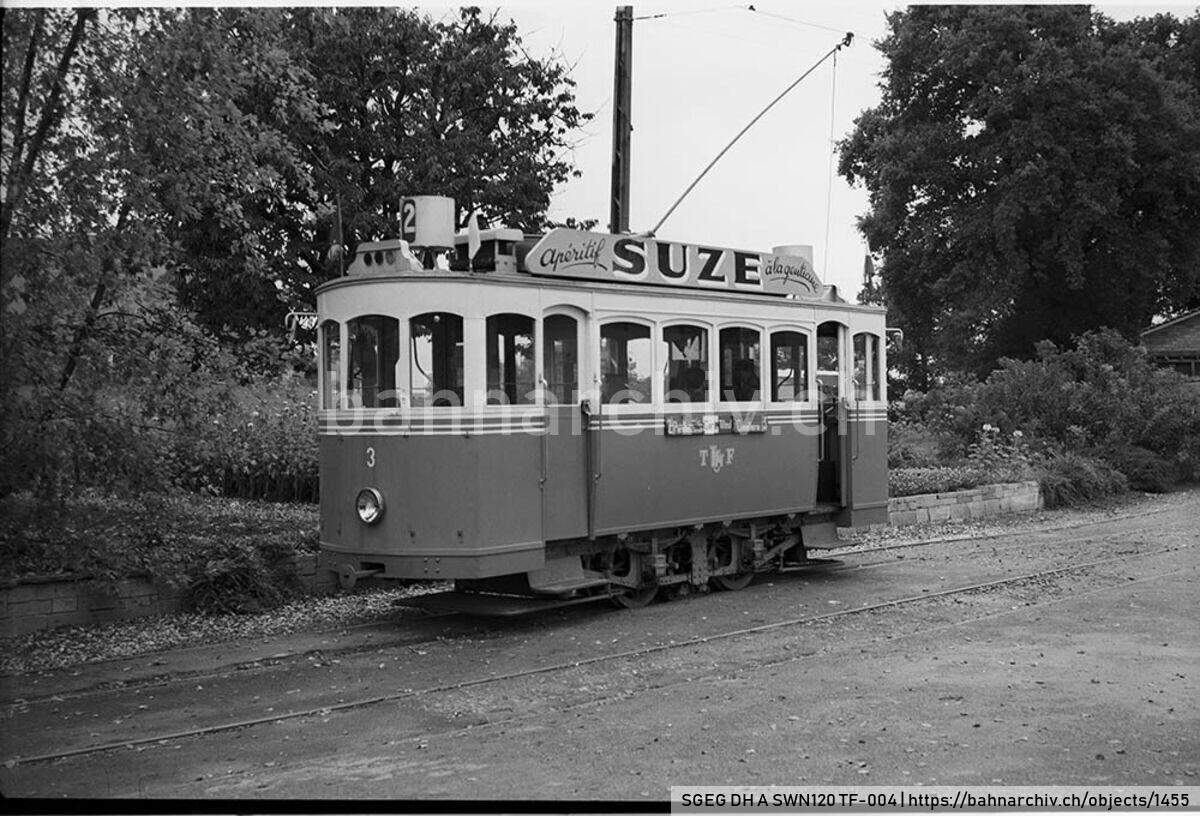 SGEG DH A SWN120 TF-004: Triebwagen Be 2/2 3 der Société des tramways de Fribourg (TF) in Fribourg