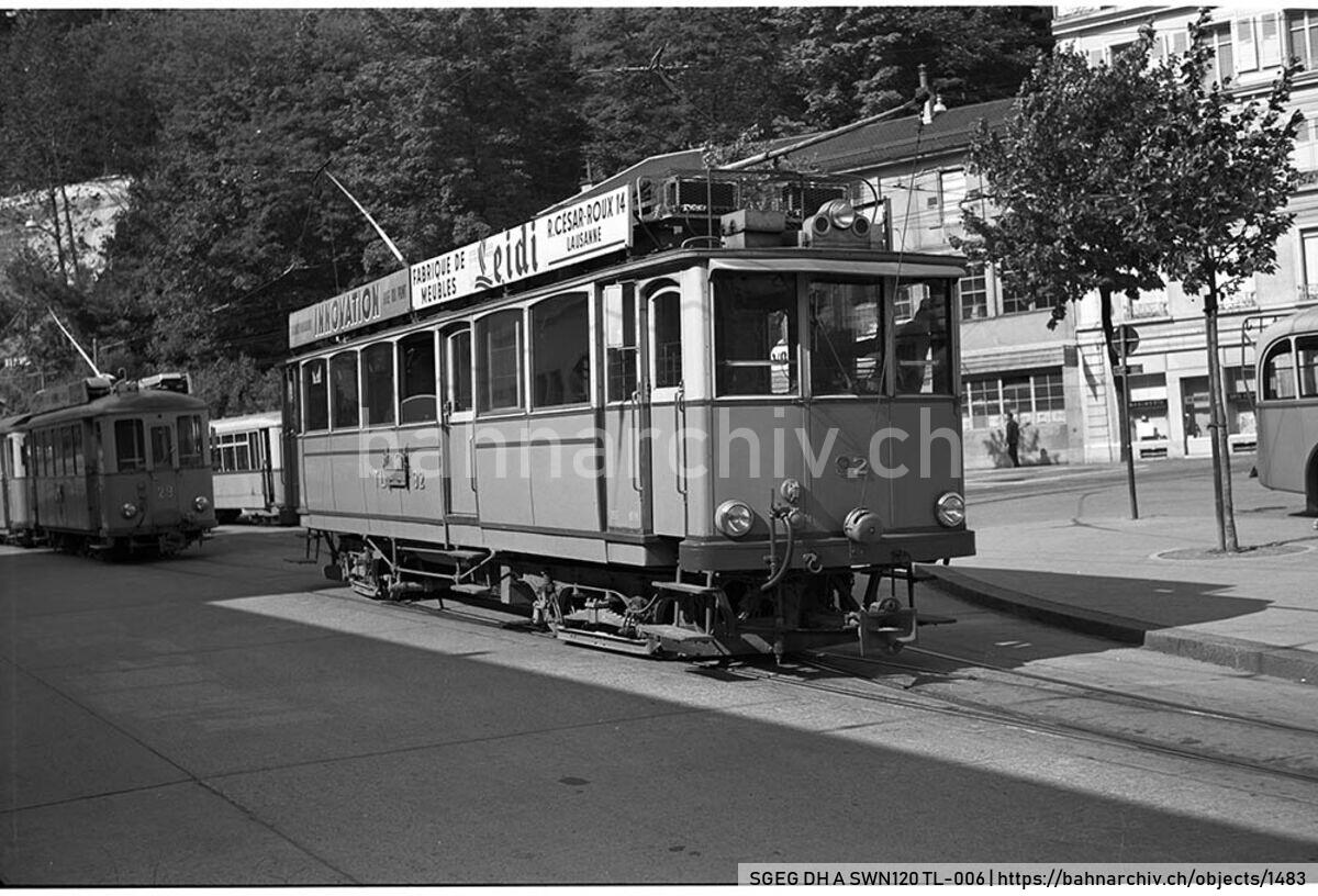 SGEG DH A SWN120 TL-006: Triebwagen BFe 4/4 92 der Société des tramways lausannois (TL) in Lausanne