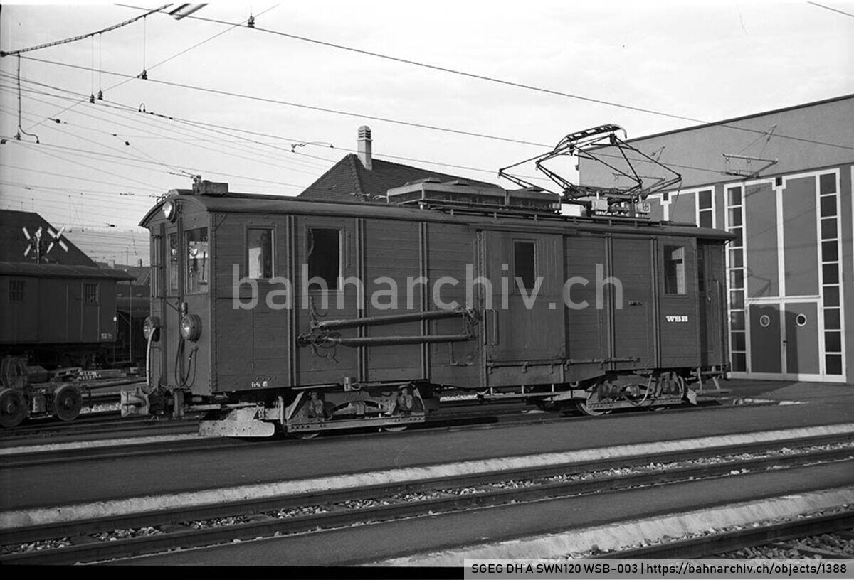 SGEG DH A SWN120 WSB-003: Gütertriebwagen De 4/4 41 der Wynental- und Suhrentalbahn (WSB) in Aarau