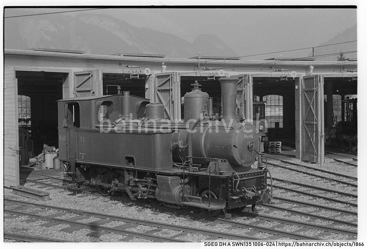 SGEG DH A SWN135 1006-024: Dampflokomotive G 3/4 11 "Heidi" der Rhätischen Bahn (RhB) in Igis
