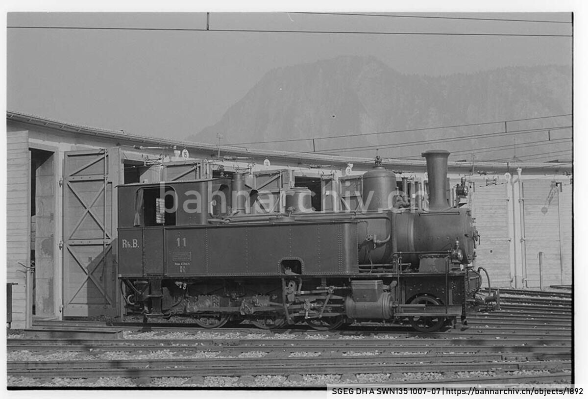SGEG DH A SWN135 1007-07: Dampflokomotive G 3/4 11 "Heidi" der Rhätischen Bahn (RhB) in Igis