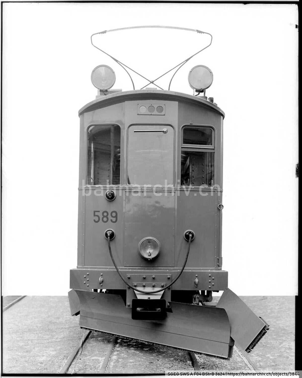 SGEG SWS A F04 BStrB 3624: Diensttriebwagen Xe 2/2 589 der Basler Strassenbahnen (BStrB) in Schlieren