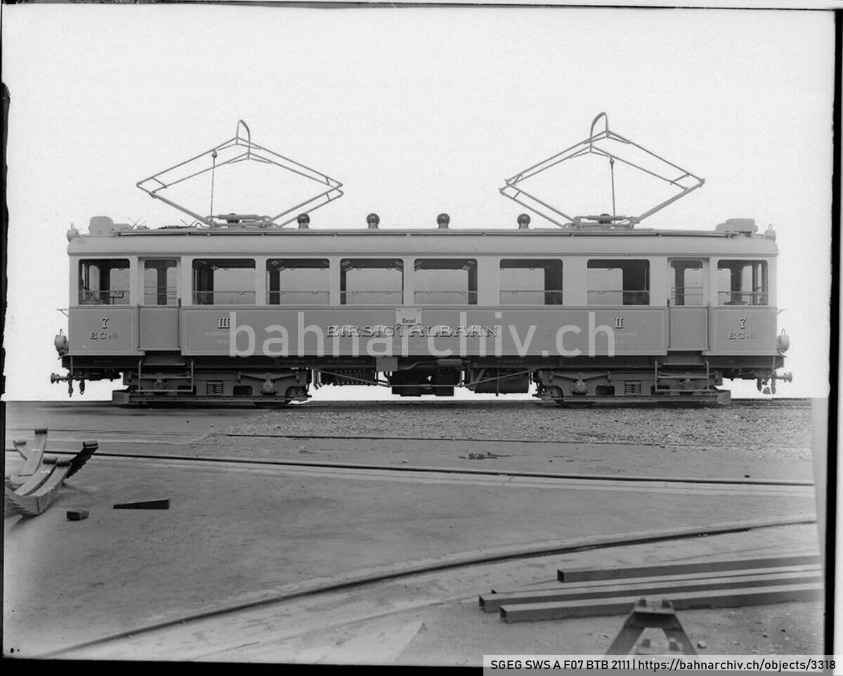 SGEG SWS A F07 BTB 2111: Triebwagen BCe 4/4 7 der Birsigthalbahn-Gesellschaft (BTB) in Schlieren